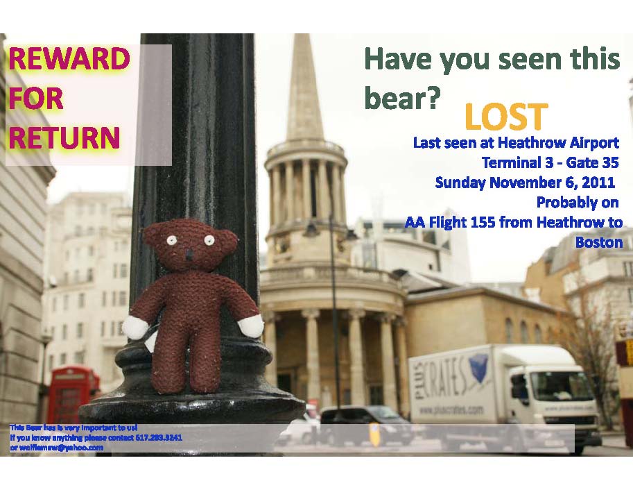 Lost bear poster